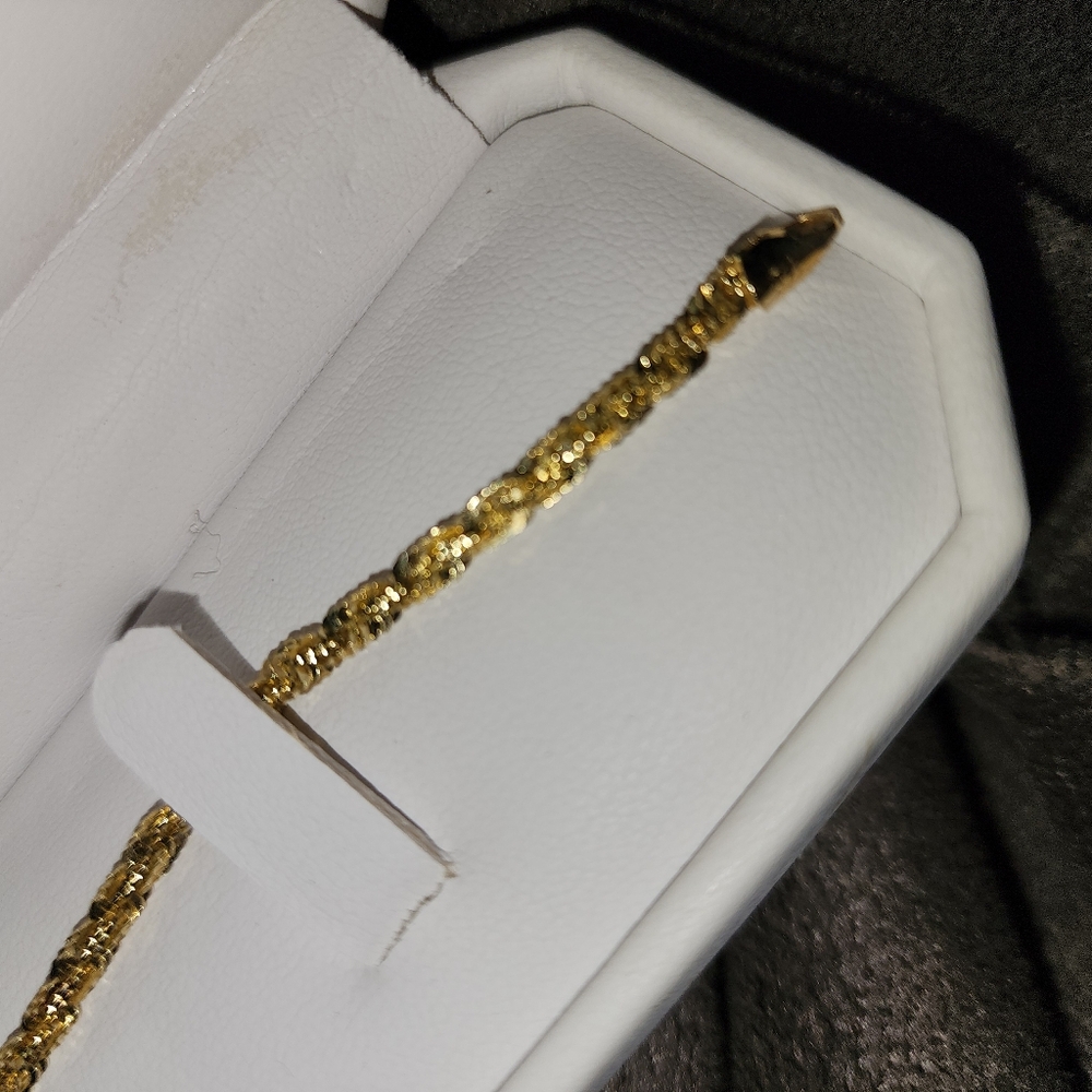 8 Inch 14 K Diamond Cut Rope Bracelet 6.1 Gram Litmans Jeweler - Picture 4 of 15